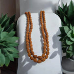 3 Mukhi Rudraksha Mala 8MM - Natural 3 Mukhi Rudraksha for Confidence & Power with Lab Certificate - Malawala