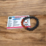 5 Mukhi Rudraksha Bracelet – Black & Brown Mix Beads, Lab Certified for Protection, Clarity & Spiritual Growth by MalaWala