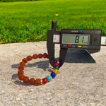 7 Chakra & Rudraksha Bracelet 8mm – Lab Certified by Malawala for Mindfulness & Protection