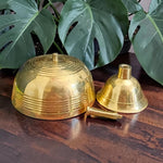 Akhand Jyot Brass Diya 520GM for continuous flame puja, temple worship, aarti rituals and spiritual home decor
