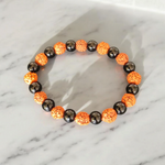 Black & Brown Rudraksha Bracelet - Natural 5 Mukhi Rudraksha for Protection & Spiritual Growth with Lab Certificate - Malawala