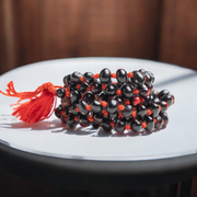 Black Gunja Mala - Natural Kali Gunja / Ratti Mala with Lab Certificate - Malawala