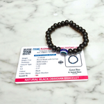 Black Obsidian Bracelet – 8mm – For Unisex Wear – Lab Certified - Malawala