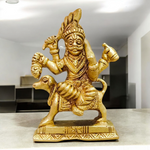 Brass Kal Bhairav Idol | Bhairav Baba Murti Gold (4 Inch) | Malawala