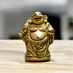 Brass Laughing Buddha | Standing Idol For Good Luck | Malawala
