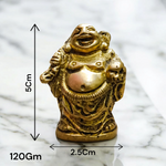 Brass Laughing Buddha | Standing Idol For Good Luck | Malawala