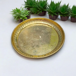 Brass Plate for Pooja | Best for Use in Temple, Jyot, Brass Idol and Other Religious Purpose | Pure Brass Heavy Thali Malawala