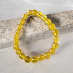 Citrine Bracelet – Diamond Cut Citrine Stone Bracelet for Men & Women | 8mm Beads – Lab Certified – Malawala