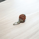 Combo Rudraksha pendant featuring lab certified 1 Mukhi and 6 Mukhi beads set in metal caps, ideal for spiritual and energy healing purposes