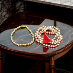 Combo of White Gunja Mala & White Gunja Bracelet | Lab Certified | Malawala