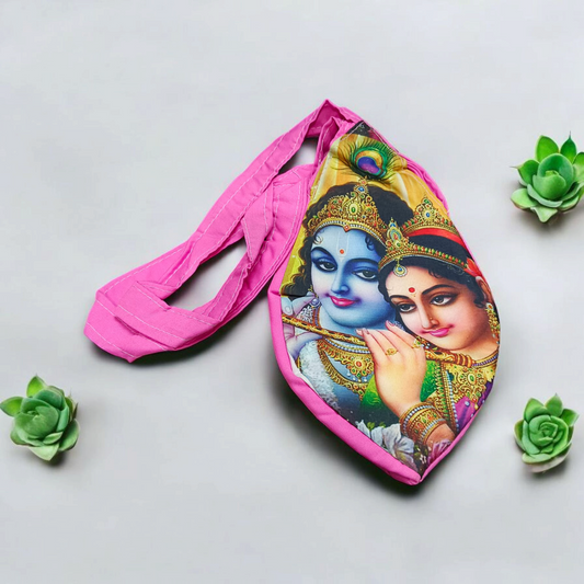 Gomukhi Bag | Radha Krishna Cotton Japa Mala Bag | Malawala