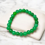 Green Hakik Bracelet - Natural Green Agate for Balance & Harmony with Lab Certificate - Malawala