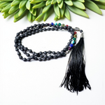 Handcrafted 7 Chakra Mala with Lava Beads, Agate Stones, and Buddha Charm - 6MM Beads - Perfect for Meditation & Chakra Healing