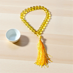 Handcrafted Citrine Crystal Wrist Mala with 27+1 Beads (8mm) – Lab Certified, Used for Meditation, Chanting, and Spiritual Practice