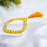 Handcrafted Citrine Crystal Wrist Mala with 27+1 Beads (8mm) – Lab Certified, Used for Meditation, Chanting, and Spiritual Practice