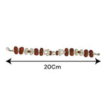 Handcrafted Natural Rudraksha and Pearl Bracelet with adjustable elastic design by Malawala