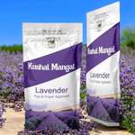 Handcrafted lavender incense sticks displayed with fresh lavender flowers and a traditional incense holder