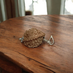 Handcrafted pendant featuring 2 Mukhi and 6 Mukhi Rudraksha beads set in metal caps, symbolizing peace, strength, and clarity