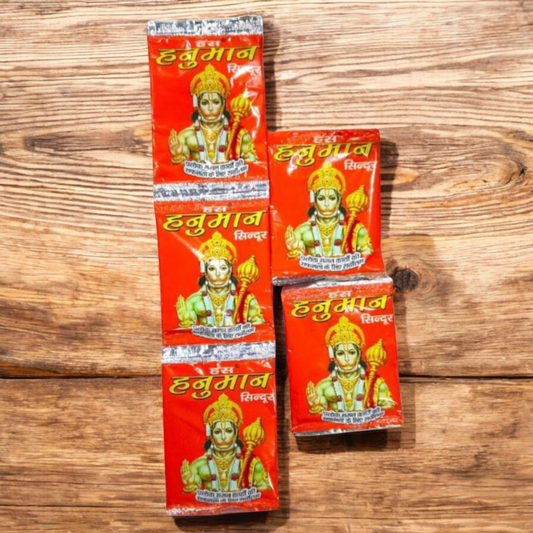 Hanuman Ji Sindoor – Set of 5 | Sacred Vermilion for Worship, Strength & Divine Protection – Malawala