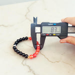 Hessonite & Black Agate Bracelet – Stretchable, Lab Certified, Spiritual Energy