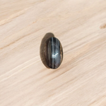 High-quality lab-certified Black Sulemani Hakik Stone with polished finish, used for protection and balance