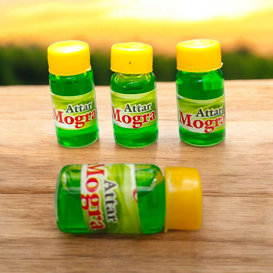 Mogra Attar Set of 5 – 4ML | Pure Floral Fragrance for Worship & Spiritual Use