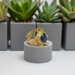 Kachua Black Hakik Ring | Adjustable Kachua Ring for Men and Women | Black Agate Gemstone Ring in Ashtdhatu - Malawala