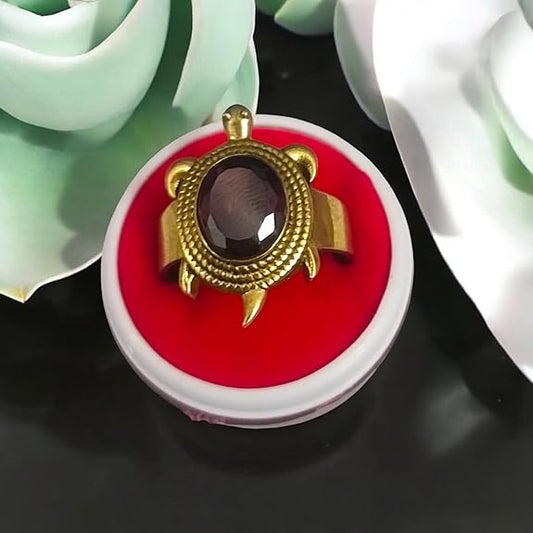 Kachua Manik Ring | Adjustable Kachua Ring for Men and Women | Manik Gemstone Ring in Ashtdhatu - Malawala