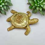 Kachua Shri Yantra – a golden Meru Yantra mounted on a tortoise base, ideal for Vastu correction, prosperity, and spiritual decor