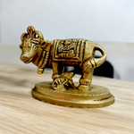 Kamdhenu Cow Brass Murti | For Worship | Malawala