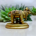Kamdhenu Cow Brass Murti | For Worship | Malawala