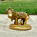 Kamdhenu Cow Brass Murti | For Worship | Malawala
