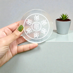 Lab-Certified Selenite Charging Plate engraved with Reiki Healing numbers for meditation, Vastu, and crystal energy work
