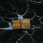 Lab-certified Natural Tiger Eye Stone Set of 2 – polished golden-brown stones for protection, confidence, and grounding by MALAWALA