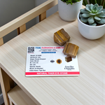 Lab-certified Natural Tiger Eye Stone Set of 2 – polished golden-brown stones for protection, confidence, and grounding by MALAWALA