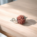 Lab certified Rudraksha pendant featuring 4 Mukhi and 6 Mukhi beads set in metal caps, designed for wisdom, focus, and inner strength