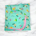 Laddu Gopal Puffed Bedsheet With Pillow and Blanket | Suitable for 0-4 No. Krishna Comfortable Bedsheet Malawala