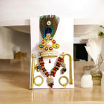 Laddu Gopal Shringaar Set | Mukut, Bangle, Mala, Earrings, Bansuri, Bindi | Malawala