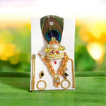 Laddu Gopal Shringaar Set | Mukut, Bangle, Mala, Earrings, Bansuri, Bindi | Malawala