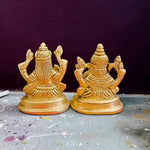 Lakshmi Ganesh Brass Murti for wealth prosperity success home temple decor brass idol for puja vastu spiritual gift