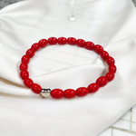 Lal Moonga Bracelet - Natural Red Coral for Mars Energy & Protection with Lab Certificate - Malawala