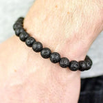 Lava Bracelet - Natural Lava Stone for Strength & Emotional Healing with Lab Certificate - Malawala