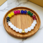 Mix Agate Bracelet | Mix Hakik Bracelet | 7 Type Of Agate Bracelet | 8mm Beads Stretchable | Lab Certified
