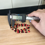Mix Gunja Mala - Natural Red, Black & White Gunja / Ratti Mala 5mm Beads with Lab Certificate - Malawala