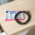 Natural Black Rudraksha Bracelet – 8mm Beads, Stretchable, Lab Certified for Spiritual Healing by MalaWala