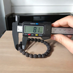 Natural Black Rudraksha Bracelet – 8mm Beads, Stretchable, Lab Certified for Spiritual Healing by MalaWala