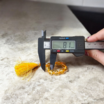 Natural Citrine (Sunhela) Finger Mala with 9+1 lab-certified golden beads, handcrafted for meditation, japa, and spiritual healing by MALAWALA