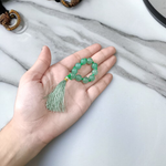 Natural Green Aventurine Finger Mala 9+1 beads (8mm) handcrafted Margaj Japa Mala for meditation, chakra healing, and mantra chanting by MALAWALA