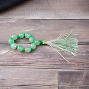 Natural Green Aventurine Finger Mala 9+1 beads (8mm) handcrafted Margaj Japa Mala for meditation, chakra healing, and mantra chanting by MALAWALA