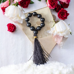 Natural Karungali (Ebony) Finger Mala with 9+1 handcrafted 8mm beads, ideal for meditation, chanting, healing, and puja practices